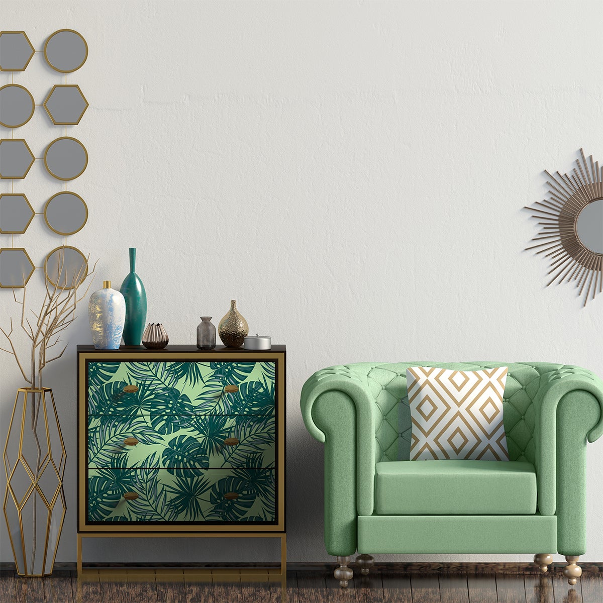 Adesivo mobili tropicale Makemo - Sticker adesivo - adesivi murali - 40x60cm - 3