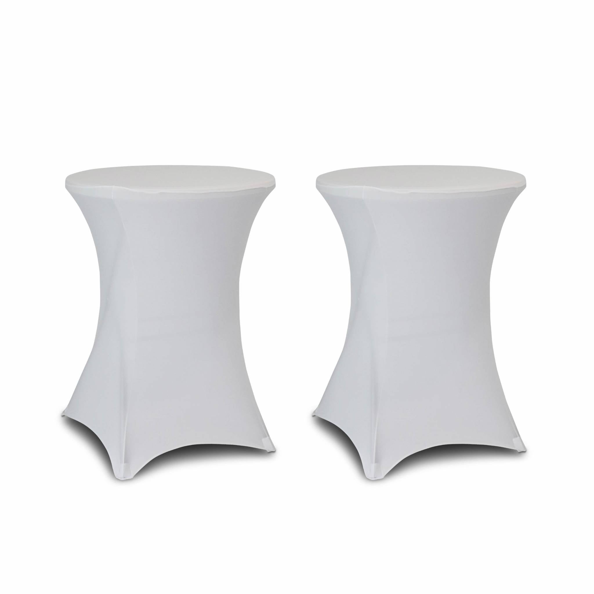 Gastro Uzal Home Line Housse Stretch pour Table Mange-Debout Blanc 80-85 cm