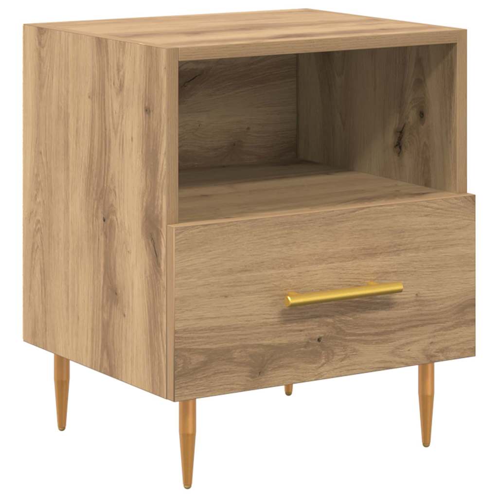 vidaXL Mesa de Noche Marrón 40 x 35 x 47.5 cm Madera contrachapada - 2