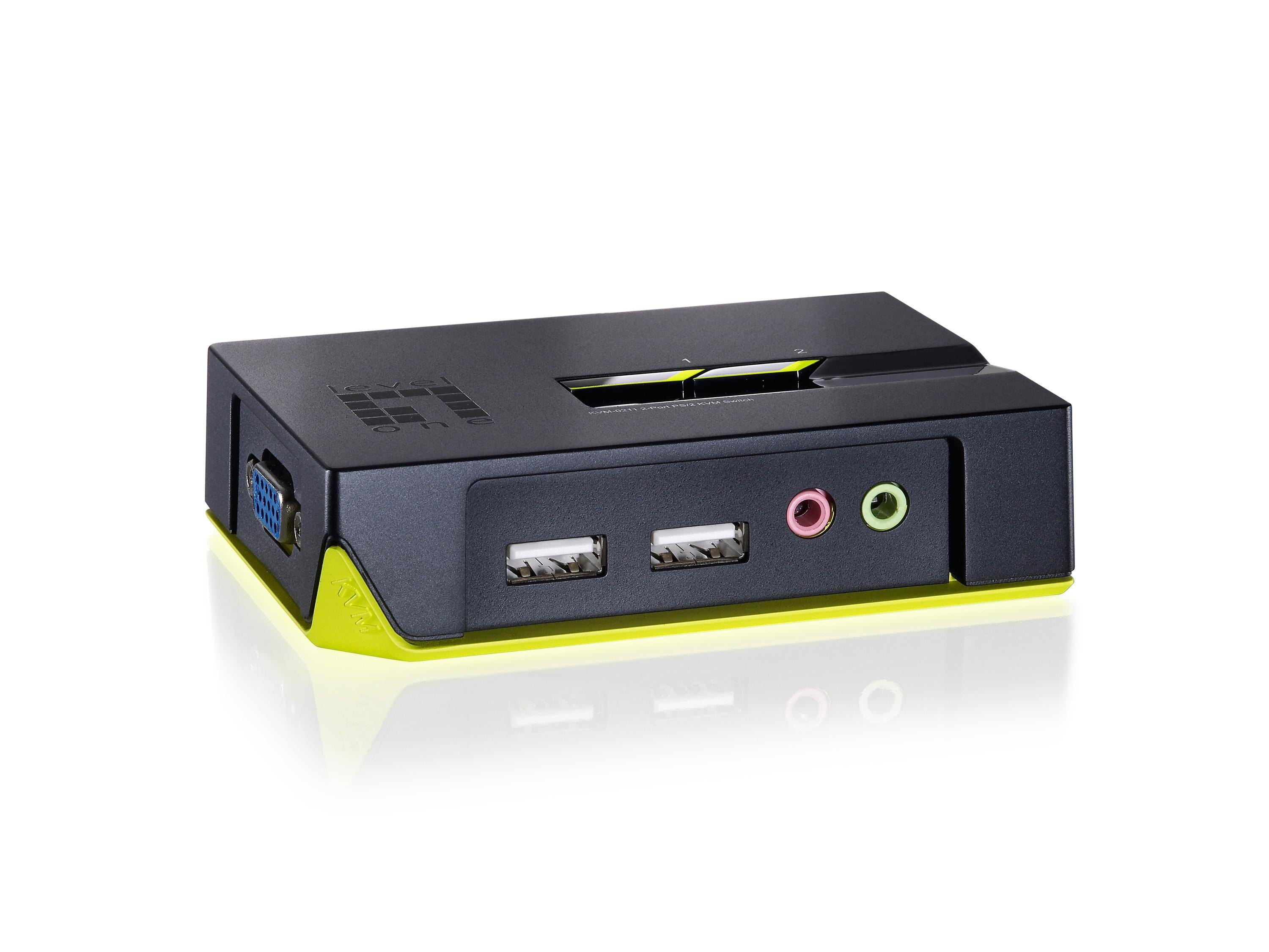 Level One KVM-0221 Switch KVM de Puertos USB + Audio + VGA - Imagen 2