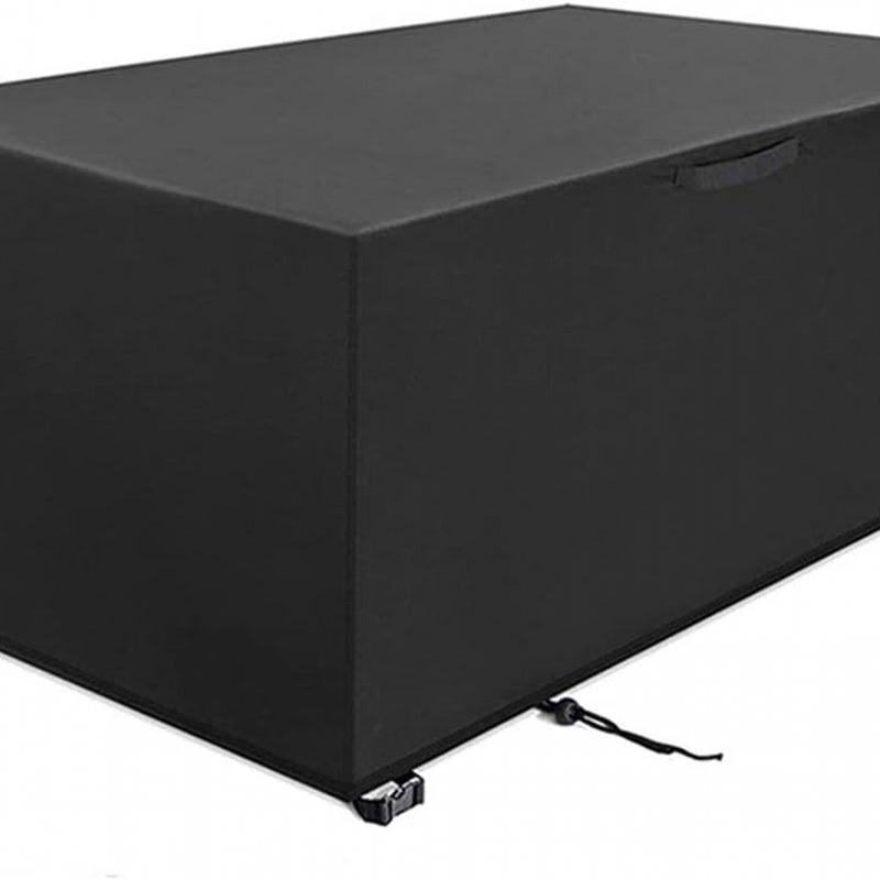 Wodoodporny pokrowiec ochronny na prostokątny stół ogrodowy, wykonany z tkaniny Oxford 420D, 200 x 160 x 70 cm (czarny)