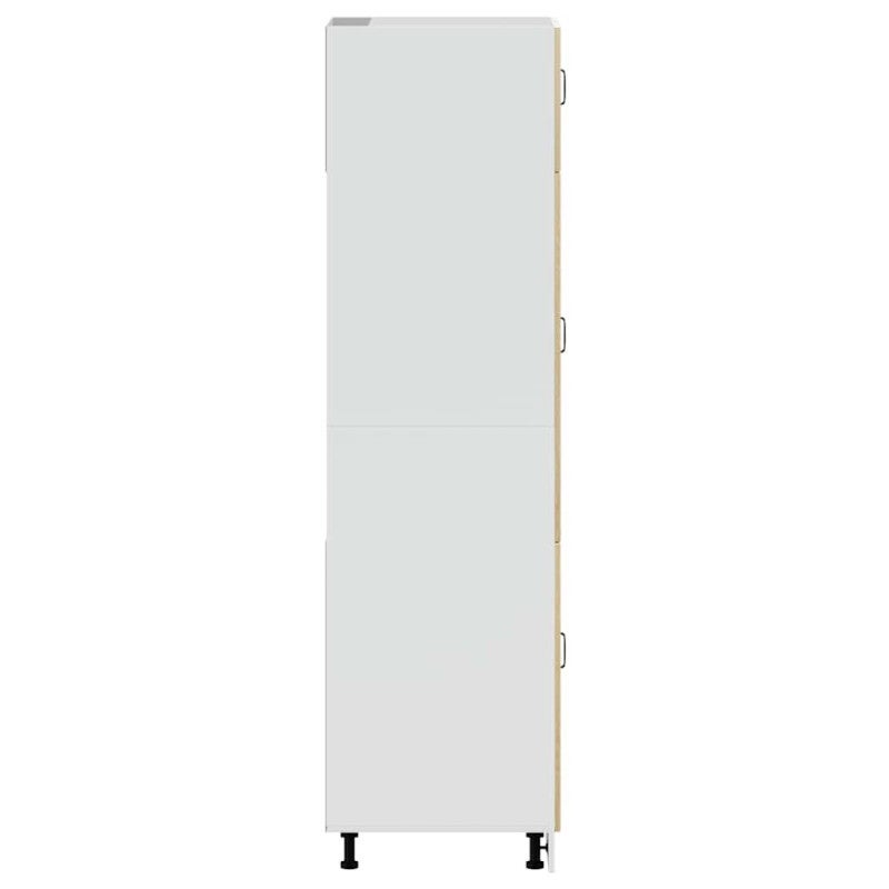 Armadio Da Cucina VCM Esilo - Bianco/Rovere Sonoma, 82x60x46 Cm, Con 2 Ante E Cassetto, Piedini Regolabili