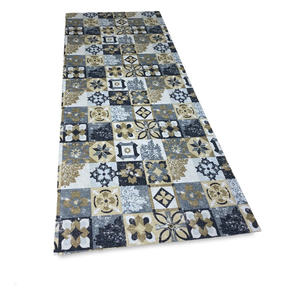 Tappeto Cucina 57x140 Cm Bordato Antiscivolo Assorbente Passatoia Colori Accesi Patchwork Grigio | Leroy Merlin