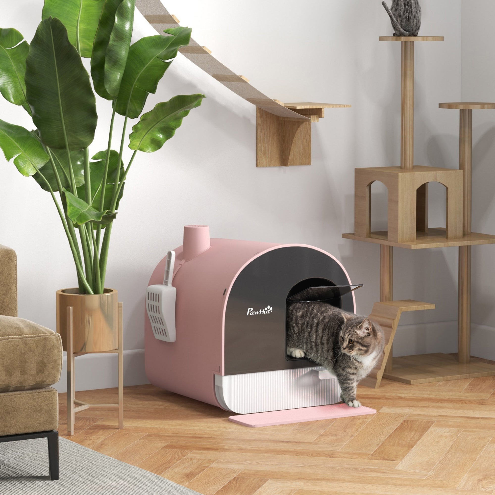Bac à litière pour chat PP PawHut - 2