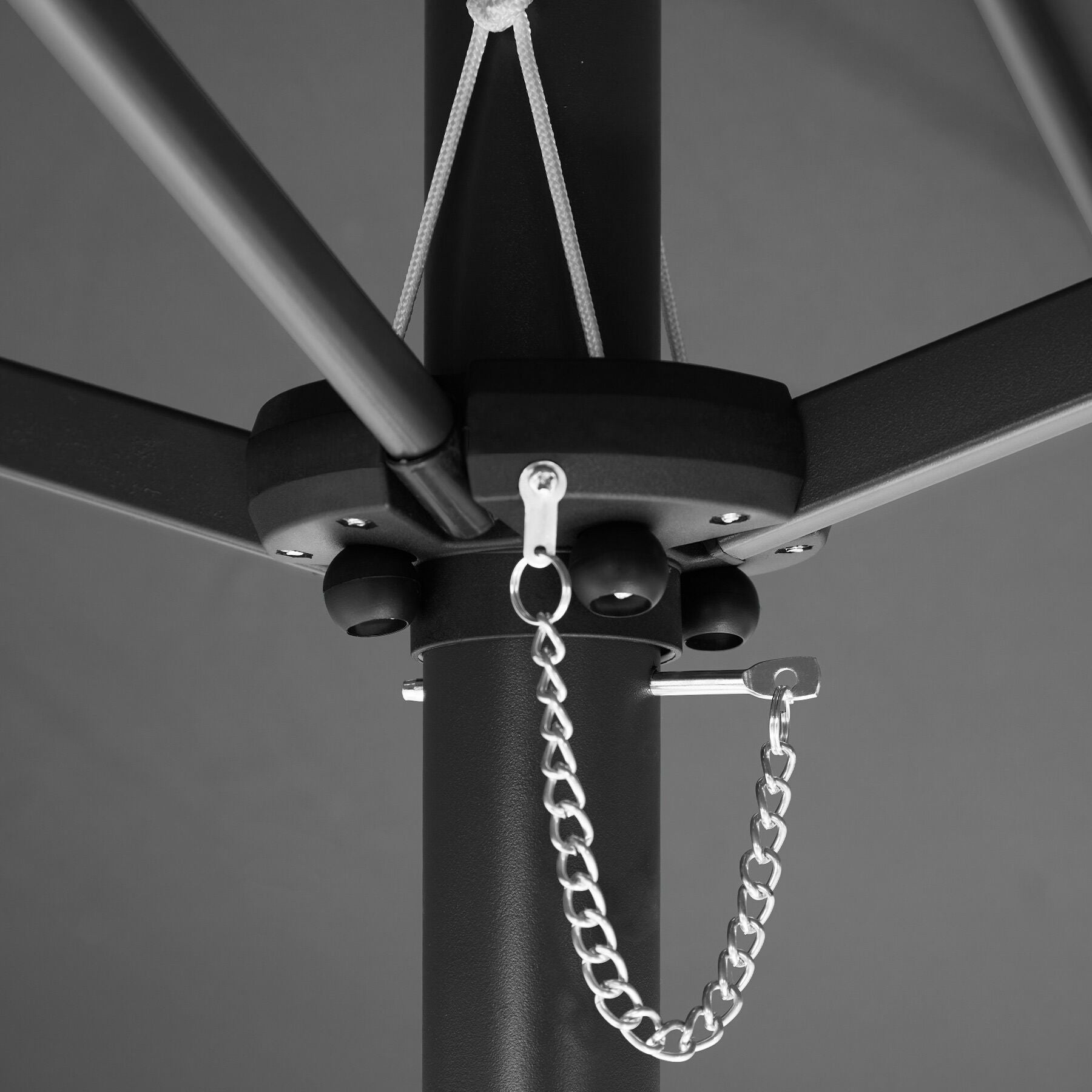 Tectake Parasol SILIA en aluminium 460 x 270 cm - gris - 6