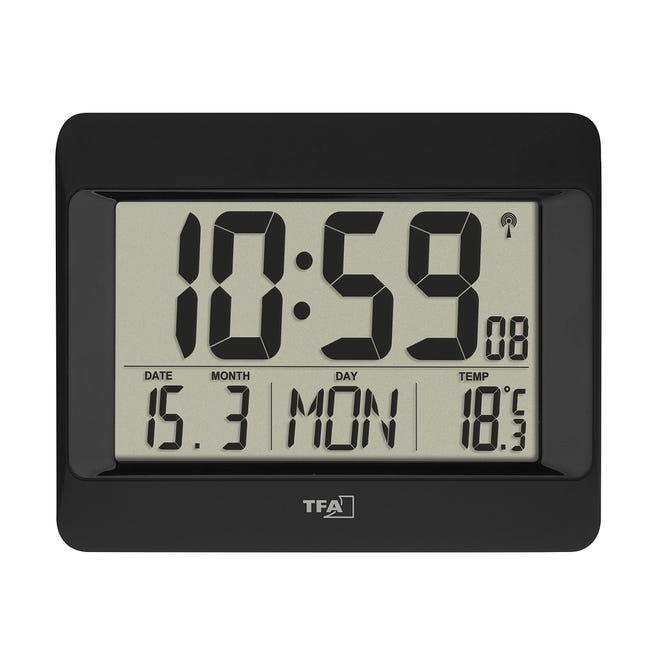 TFA Dostmann Timer digitale 38.2057.01 con cronometro e ora, magnetico, grande display, timer da cucina, timer sportivo, nero TFA Dostmann Timer digitale 38.2057.01 con cronometro e ora, magnetico, grande display, timer da cucina, timer sportivo, nero