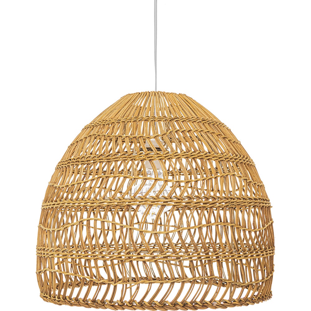 Lampe de Plafond en Rotin - Lampe Suspendue stile Boho Bali - 60cm - Seam Bois naturel - 2