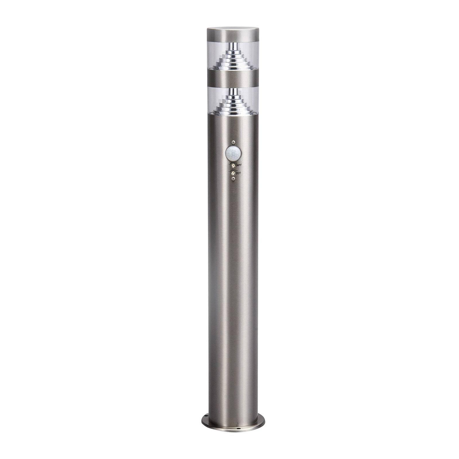 Bolardo luminoso led lanea de lindby, 60 cm, gris, sensor, ip44, iluminación de senderos, baliza, iluminación de senderos, farola