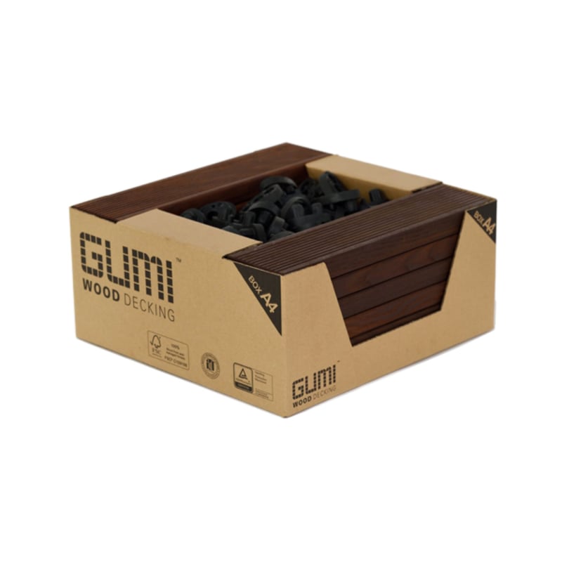 Deska Tarasowa Drewniana ThermoJesion A4 29,2x7x2,1 cm GUMI TARAS - 16szt.