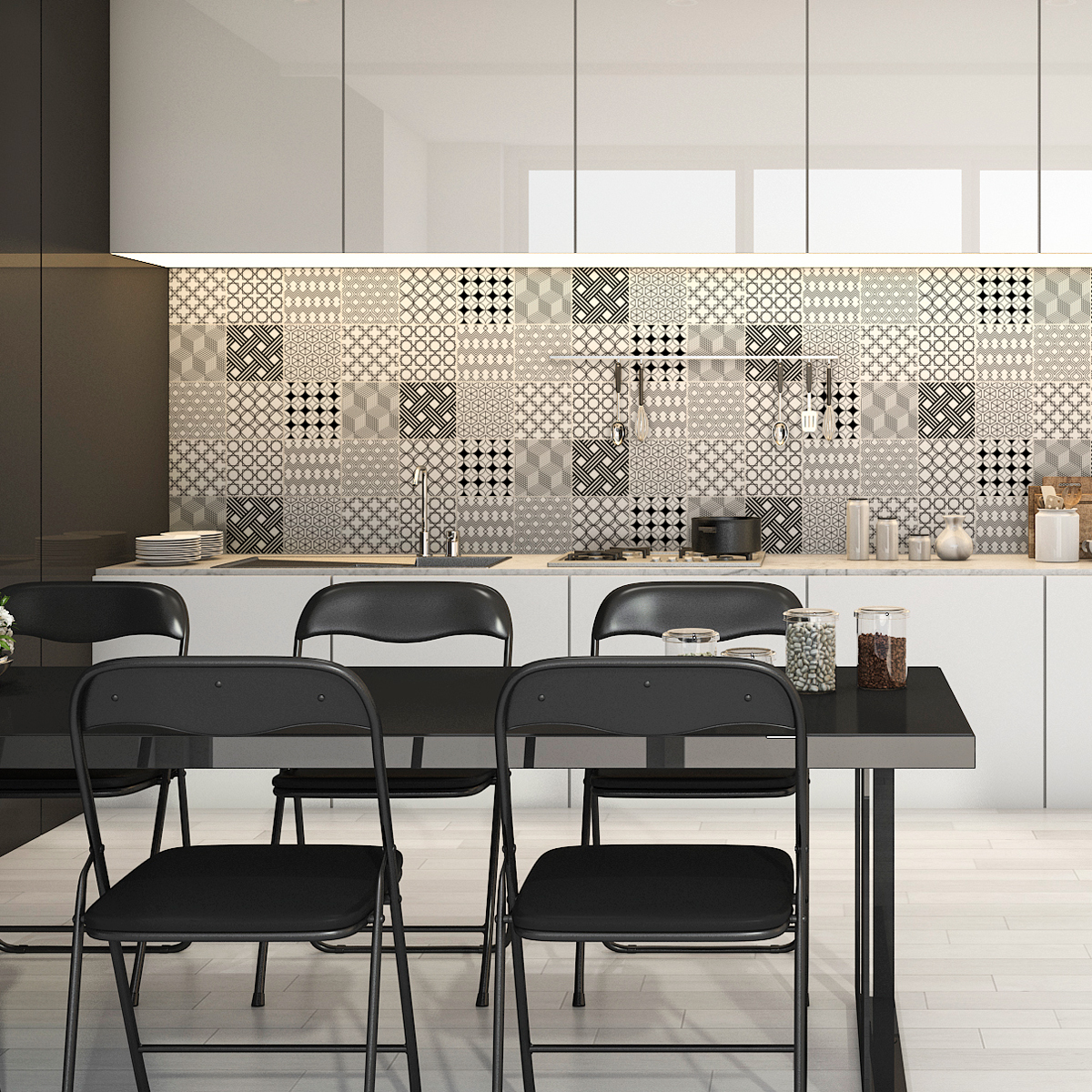 9 vinilos baldosas de cemento escandinavo danés - adhesivo de pared - revestimiento sticker mural decorativo - 9stickers10x10cm