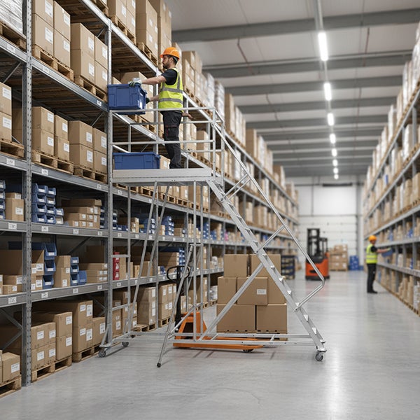 Plateforme roulante 12 marches - Hauteur max. de travail 4.40m - PTF112-GD - 5