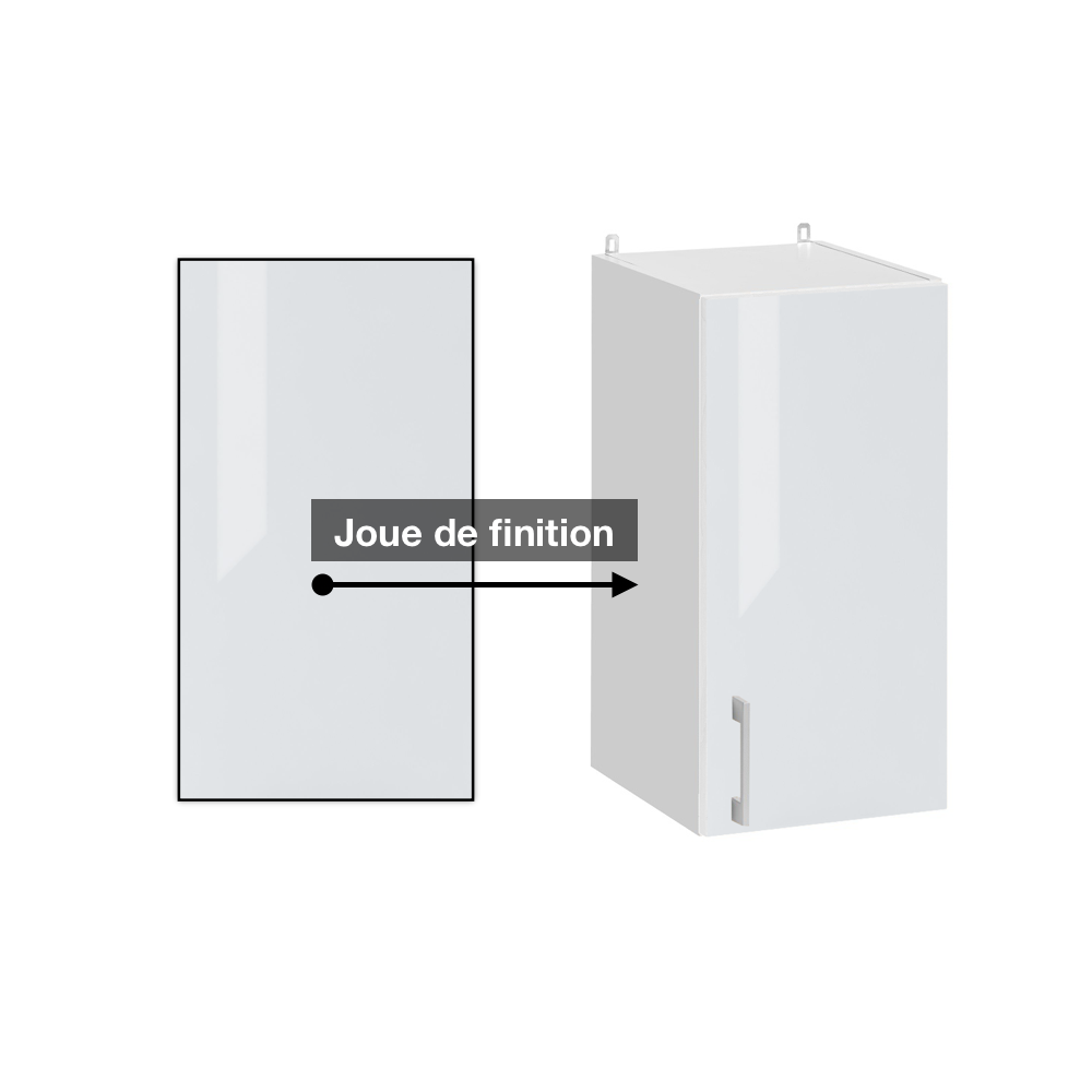 Meuble Haut De Cuisine ECO Blanc 2 Portes Vitrées - Dimensions 80x60x32 Cm - Rangement Vaisselle, étagère Incluse - Montage Facile - 5
