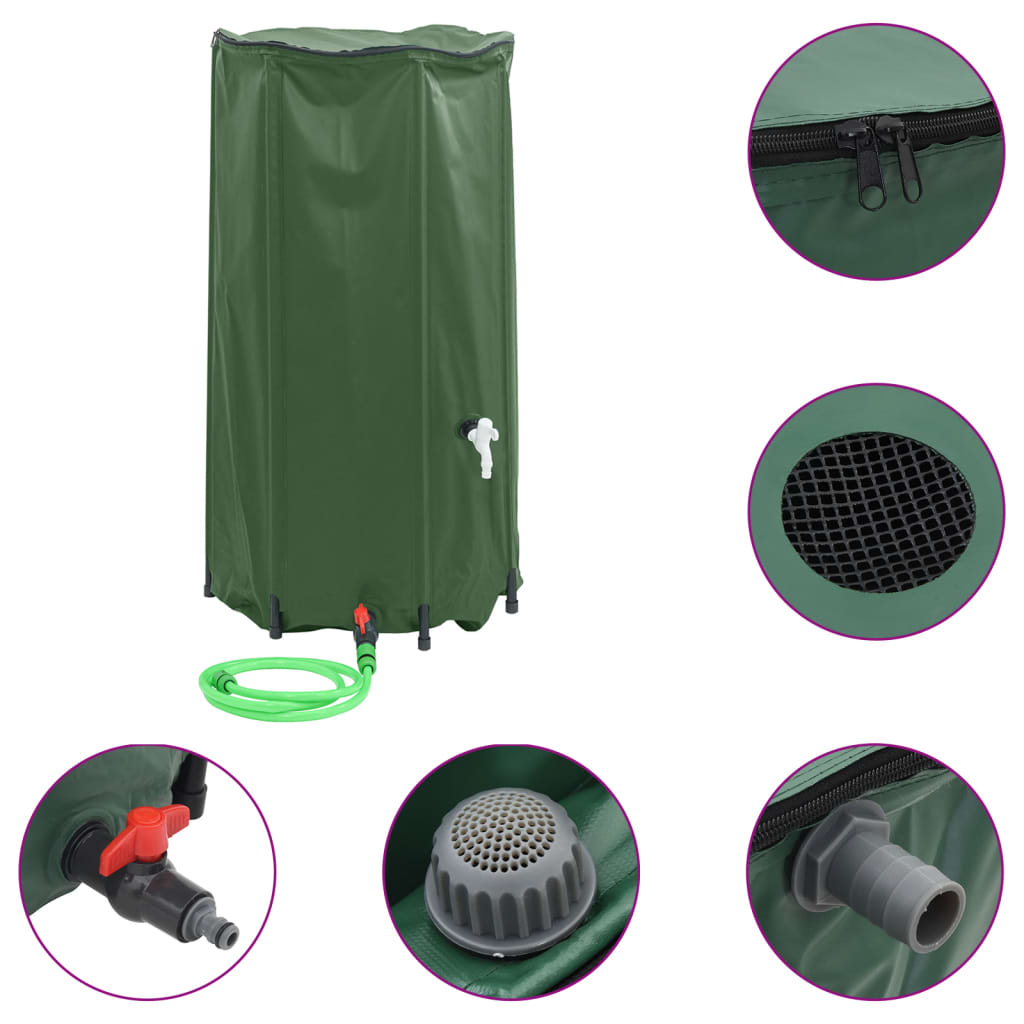 Serbatoio Acqua Pieghevole LANUEVA 400L - Tanica Morbida In PVC 1000D Per Camper, Campeggio, Irrigazione Ed Emergenza Con Kit Troppopieno - 2