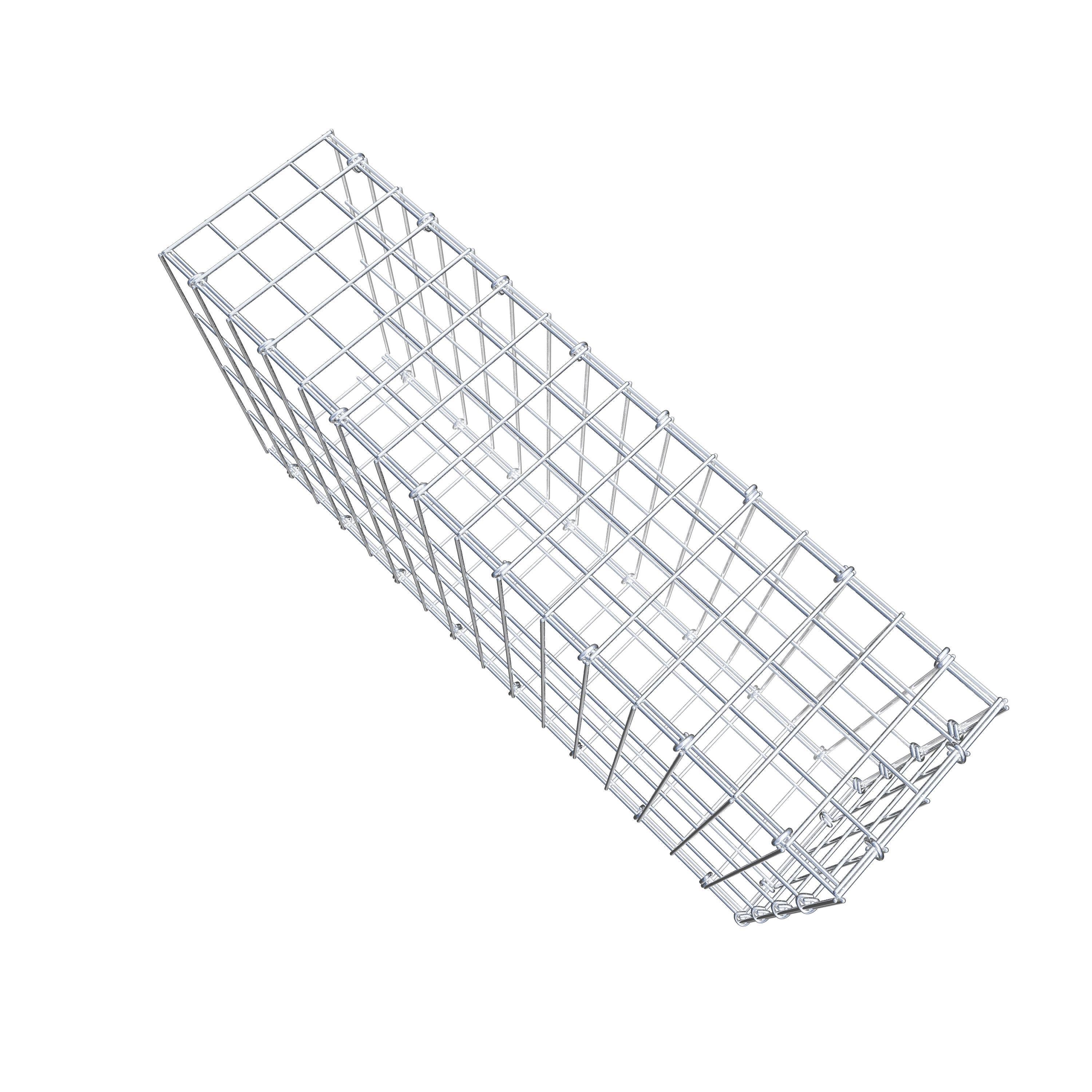 Gavión para alargar en acero galvanizado 80x40x20cm (LxAxP), malla 5 x 10cm, Anillo en C, sin rejilla frontal - 8