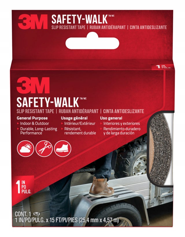 3M™ Safety-Walk™ Taśma Antypoślizgowa 610B-R1X180, Uniwersalna, do Wewnątrz i na Zewnątrz, Czarna, 25,4 mm x 4,57 m, 1 Rolka
