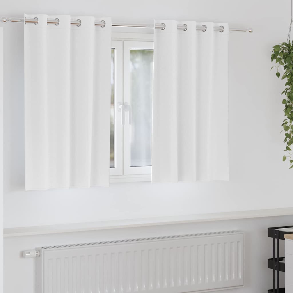 Firany blackout z kółkami 2 pcs Czysta Biała 140 x 140 cm vidaXL