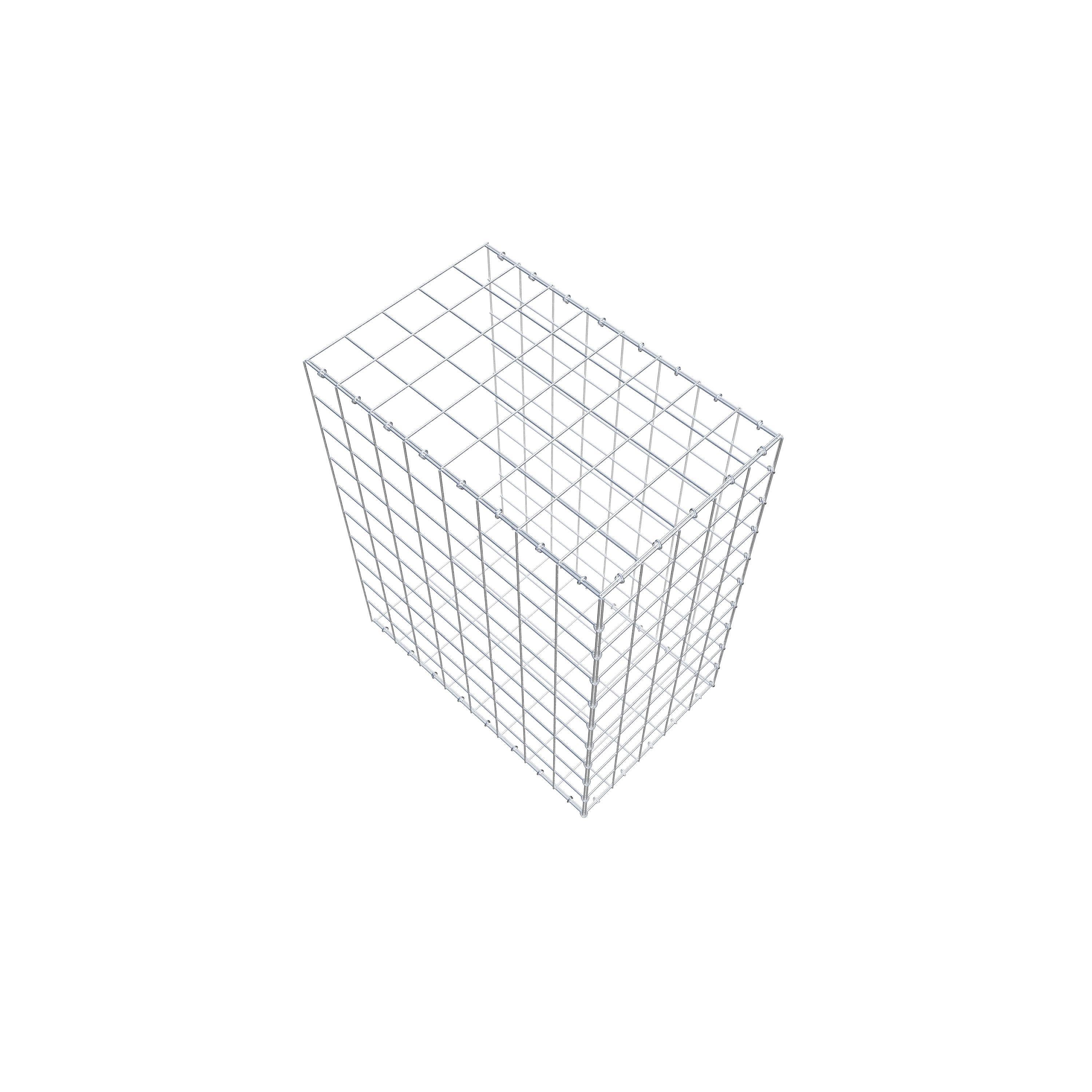 Gavión para alargar en acero galvanizado 100x80x50cm (LxAxP), malla 10 x 10cm, Anillo en C, sin rejilla frontal - 7