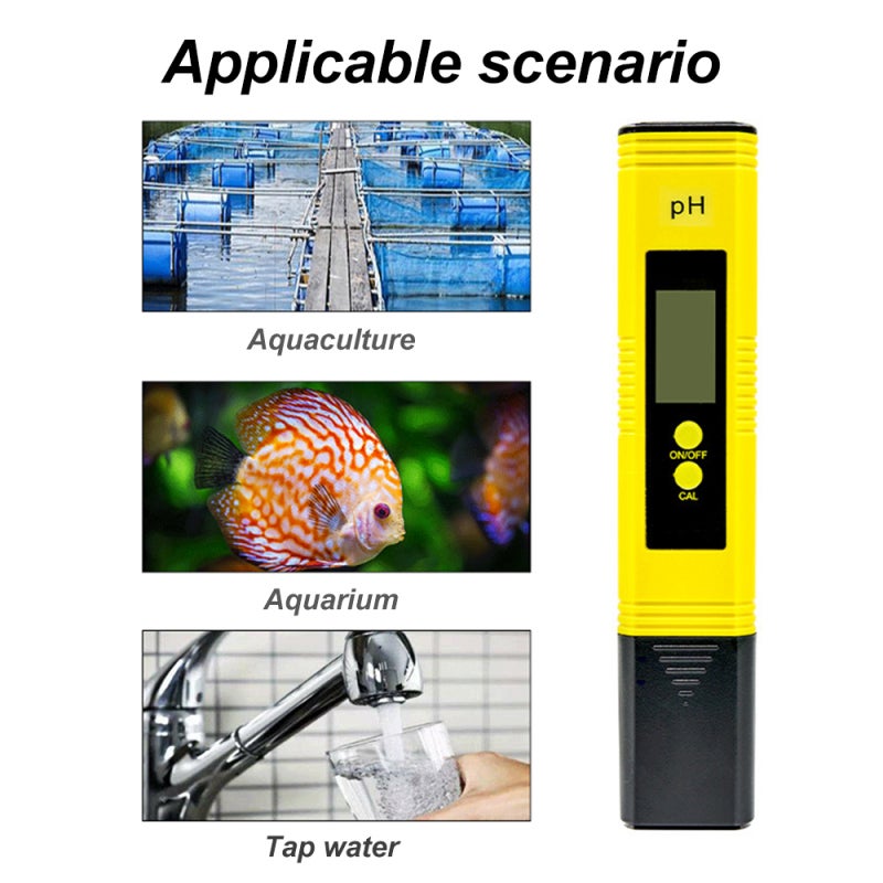 Testeur pH qualité eau aquariums aquaculture portable - 7