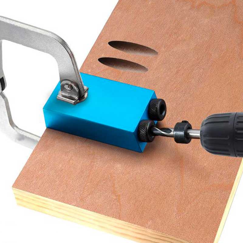 SHOP STORY ANGLE DRILLING Kit de Perçage d Angle 15 Degrés pour le Bois avec Guide Gabarit Mèches et Trous 6 8 10 mm - 5