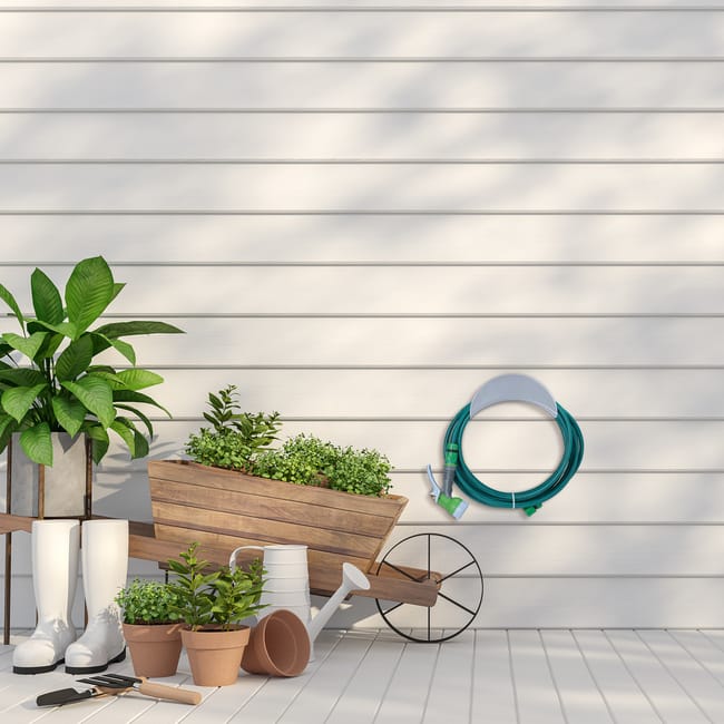 Set 2 Portatubo Da Parete Relaxdays - Supporti Per Tubo Giardino 30m, Ferro Grigio, Per Irrigazione E Ordine - Foto 9