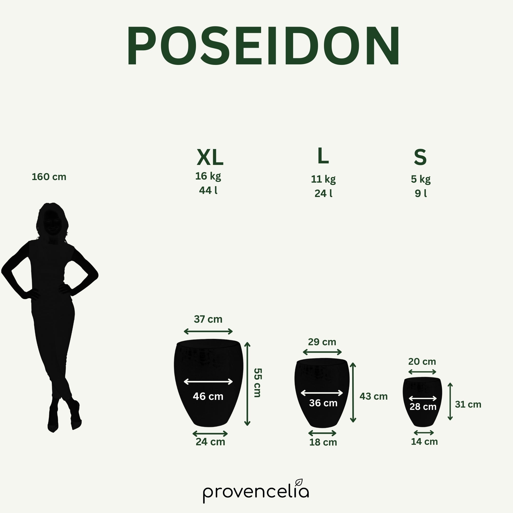 Pot grande taille d'extérieur POSEIDON2 46x55cm bleu abysse, fait main en terre cuite émaillée, résistant au gel - 3