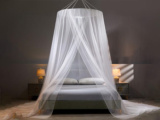 Zanzariera Letto Matrimoniale 200x200x180 Cm - Leggera, Traspirante, Con Ganci E Viti Inclusi - Foto 1