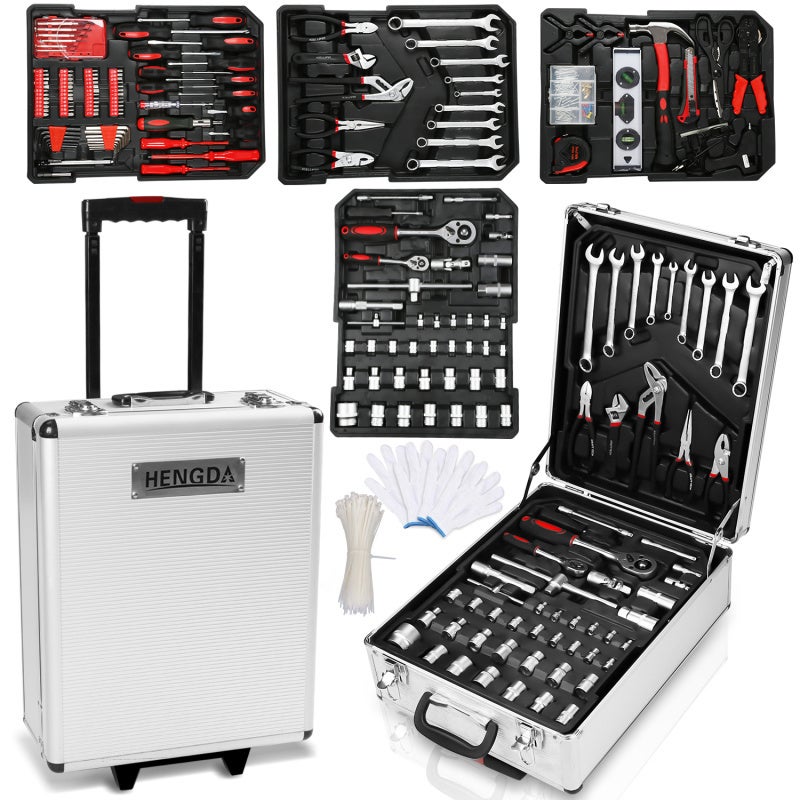 Valise multi outils 1031 pièces Noir Boite à Outils Coffre en Acier ...