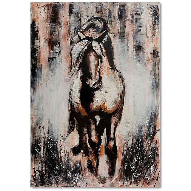Tableau un cheval de galop 1 - 30 x 40 cm