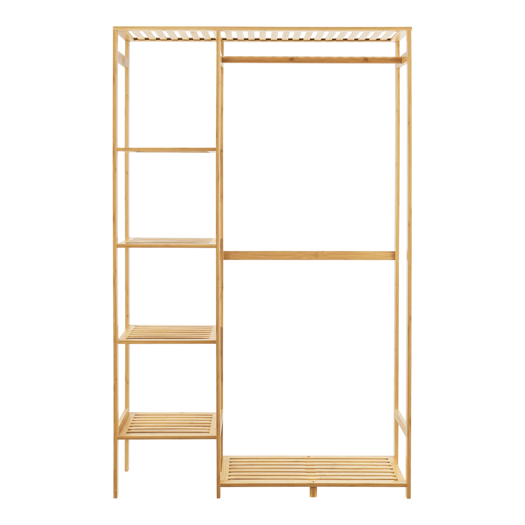 Portant à vêtements Eurajoki en bambou 145 x 90 x 30 cm [en.casa] - 5