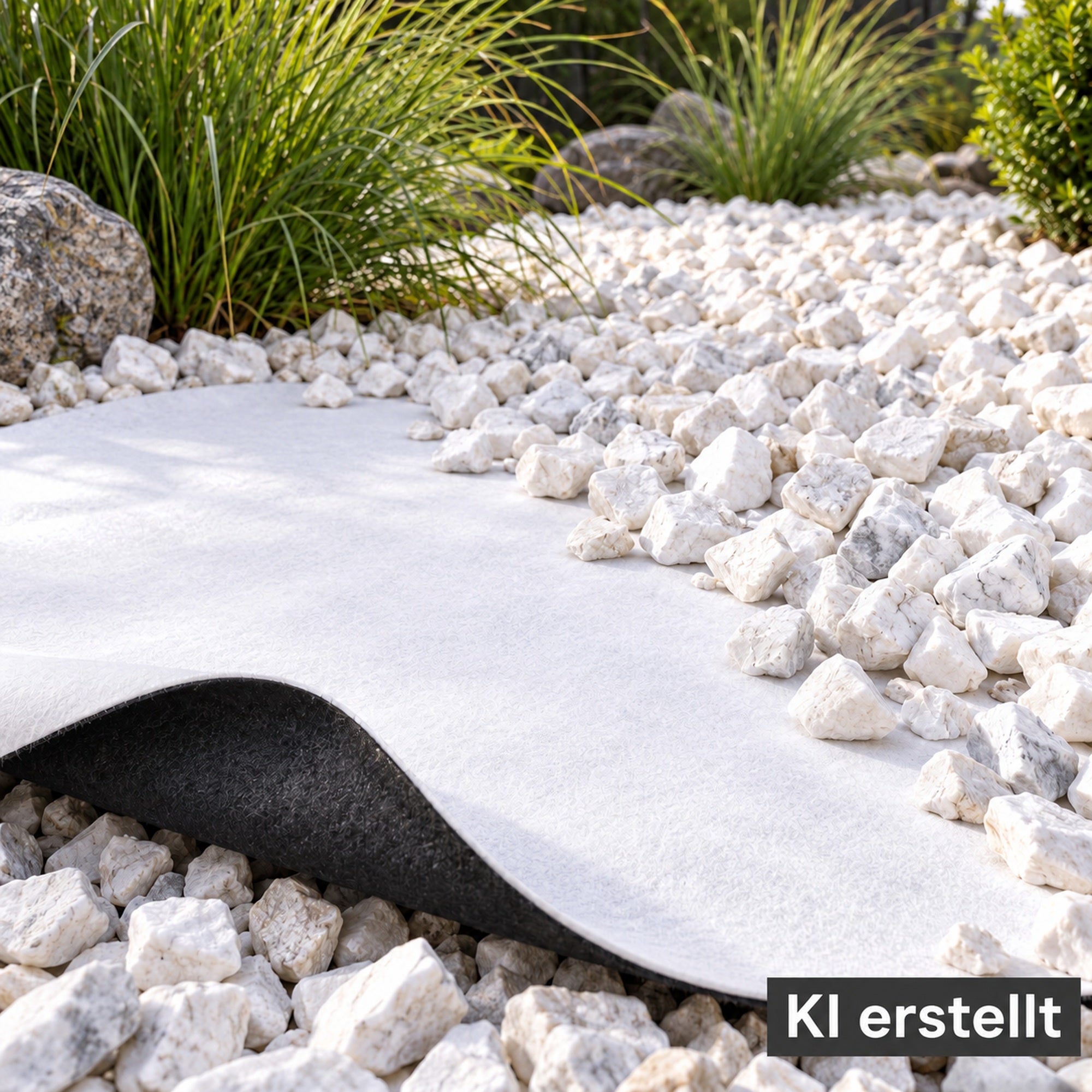 150 m² Aquagart Géotextile anti-mauvaises herbes 300 g/m² noir et blanc ...
