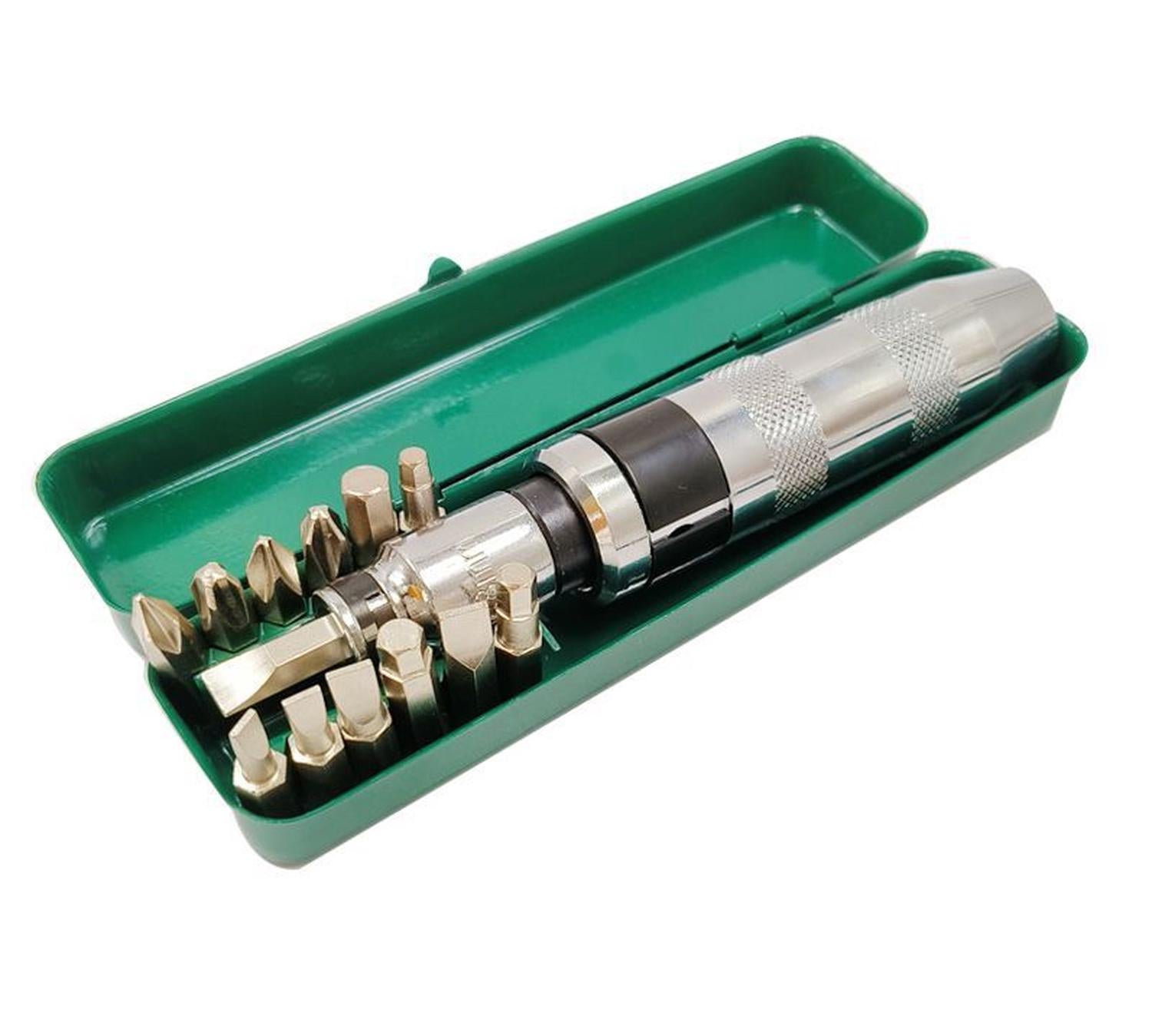 Jeu De 14 Pièces Tournevis à Frapper 1/2" QWORK - Avec Adaptateur Et 12 Embouts Pour Auto Et Moto
