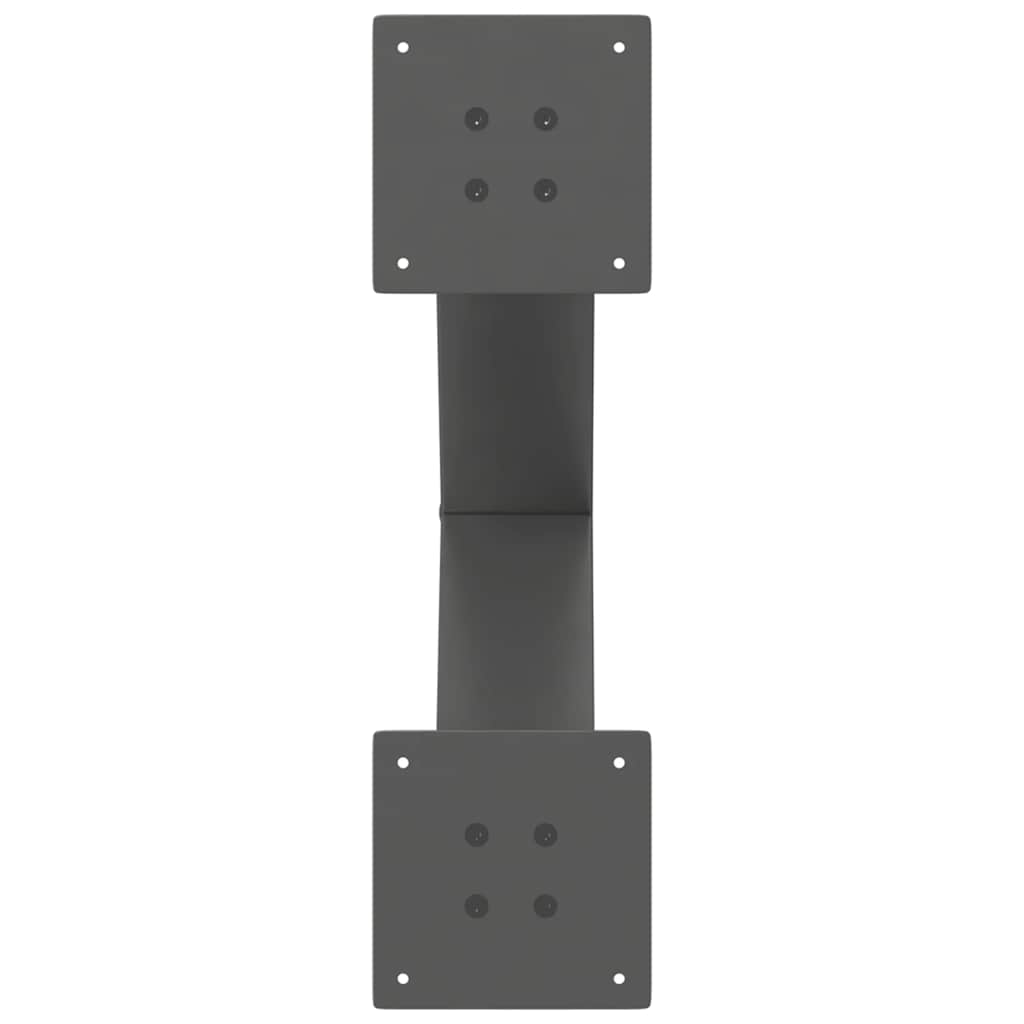 Maison Exclusive - Pieds de table à manger en forme de X, 2 pièces, anthracite, 60 x (72-73) cm, acier - 7