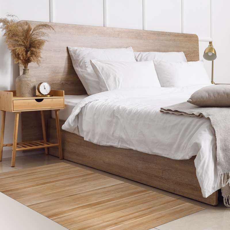 Tapis Bambou antidérapant naturel tapis de decoration Brunclair 80 x 150 cm - 9