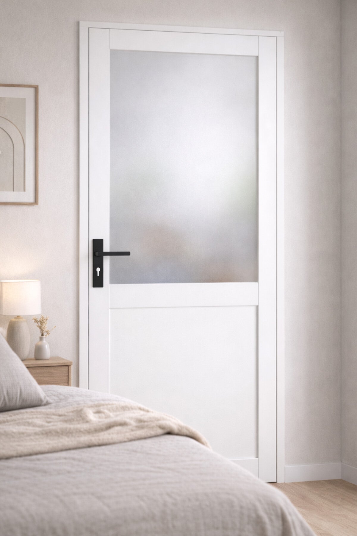 Bloc Porte Athena Blanc H204 X L83 Côte Tableau P.droite,poignee Gd ...
