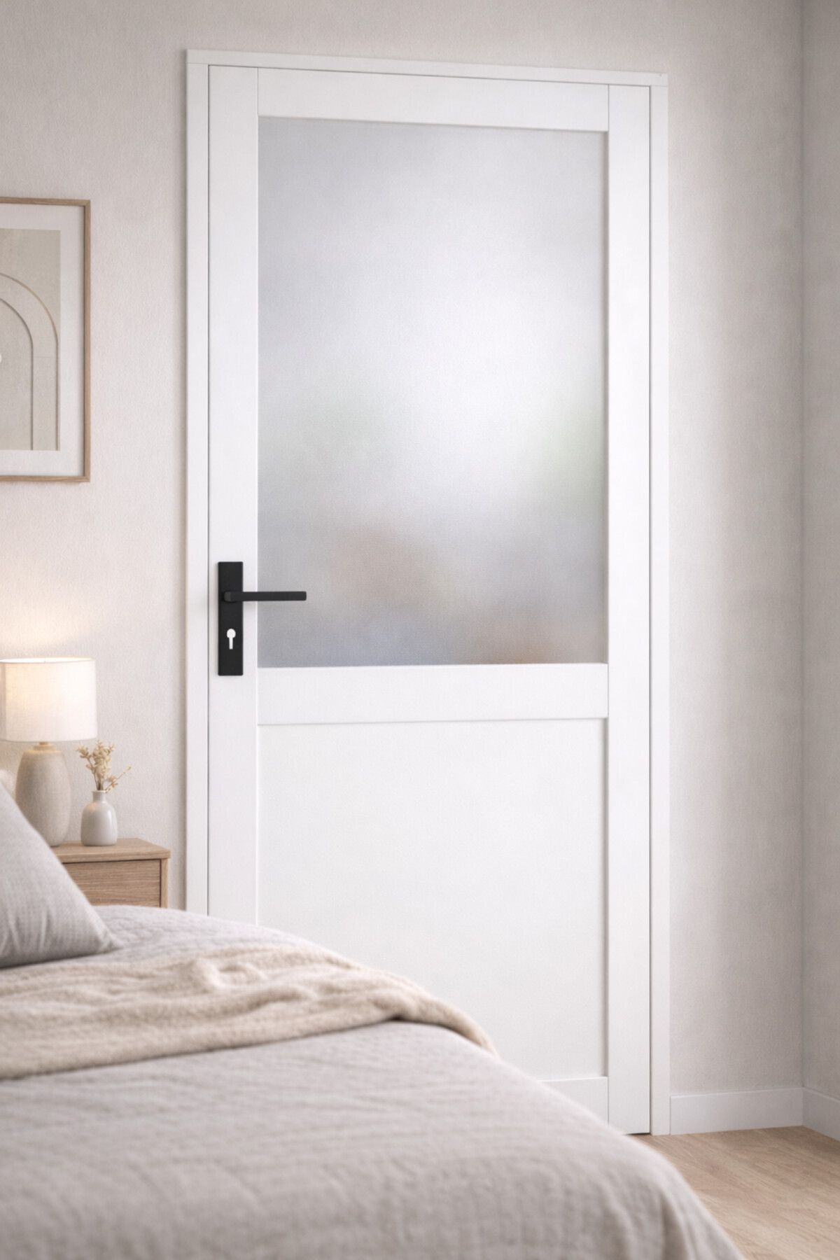 Bloc Porte Athena Blanc H204 X L83 Côte Tableau P.droite,poignee Gd ...