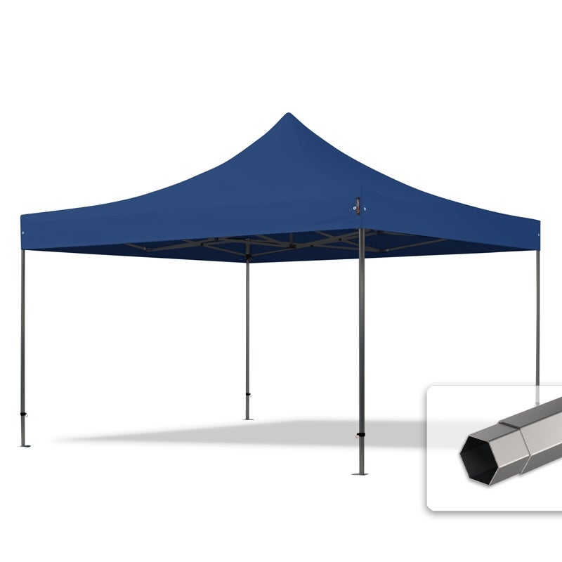4x4 m Namiot Ekspresowy, PREMIUM Stal 40mm, niebieski