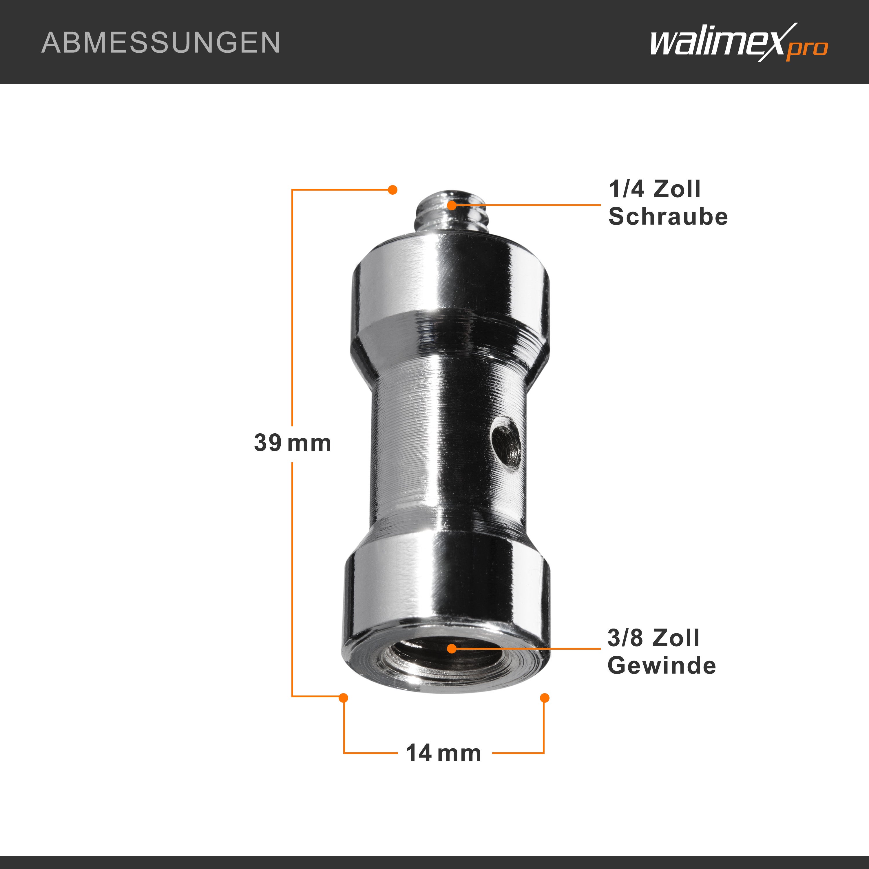 4 Adaptateurs Filetés Mâle 1/4" à 3/8" Pour Photo/vidéo - Conversion Entre Trépieds, Flashes, Supports - 3