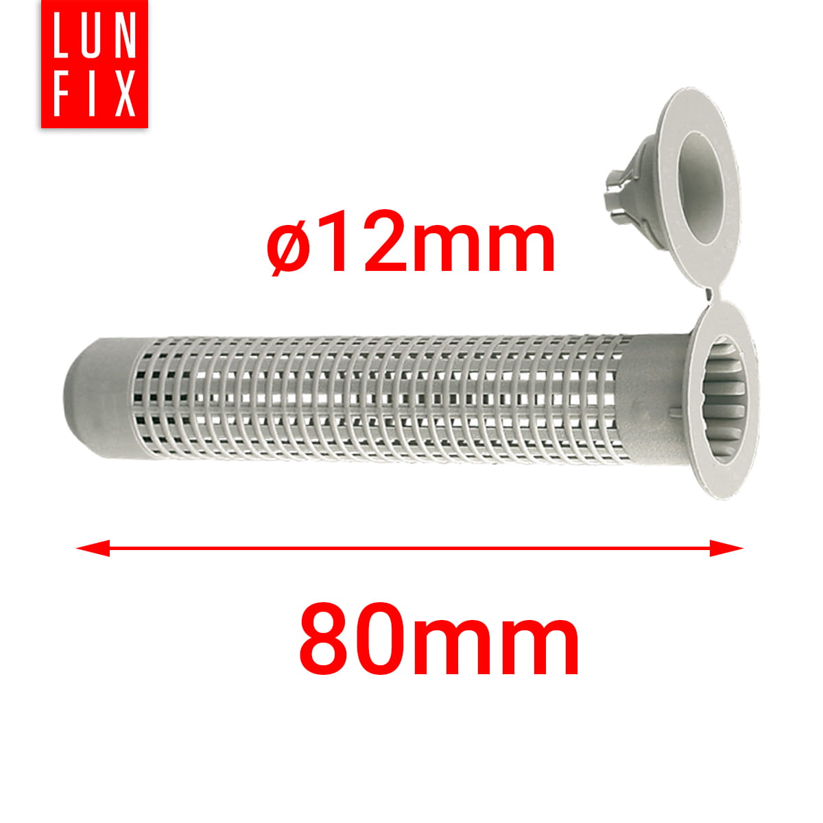 Tuleja siatkowa do kotw chemicznych 12x80mm M6 1szt.