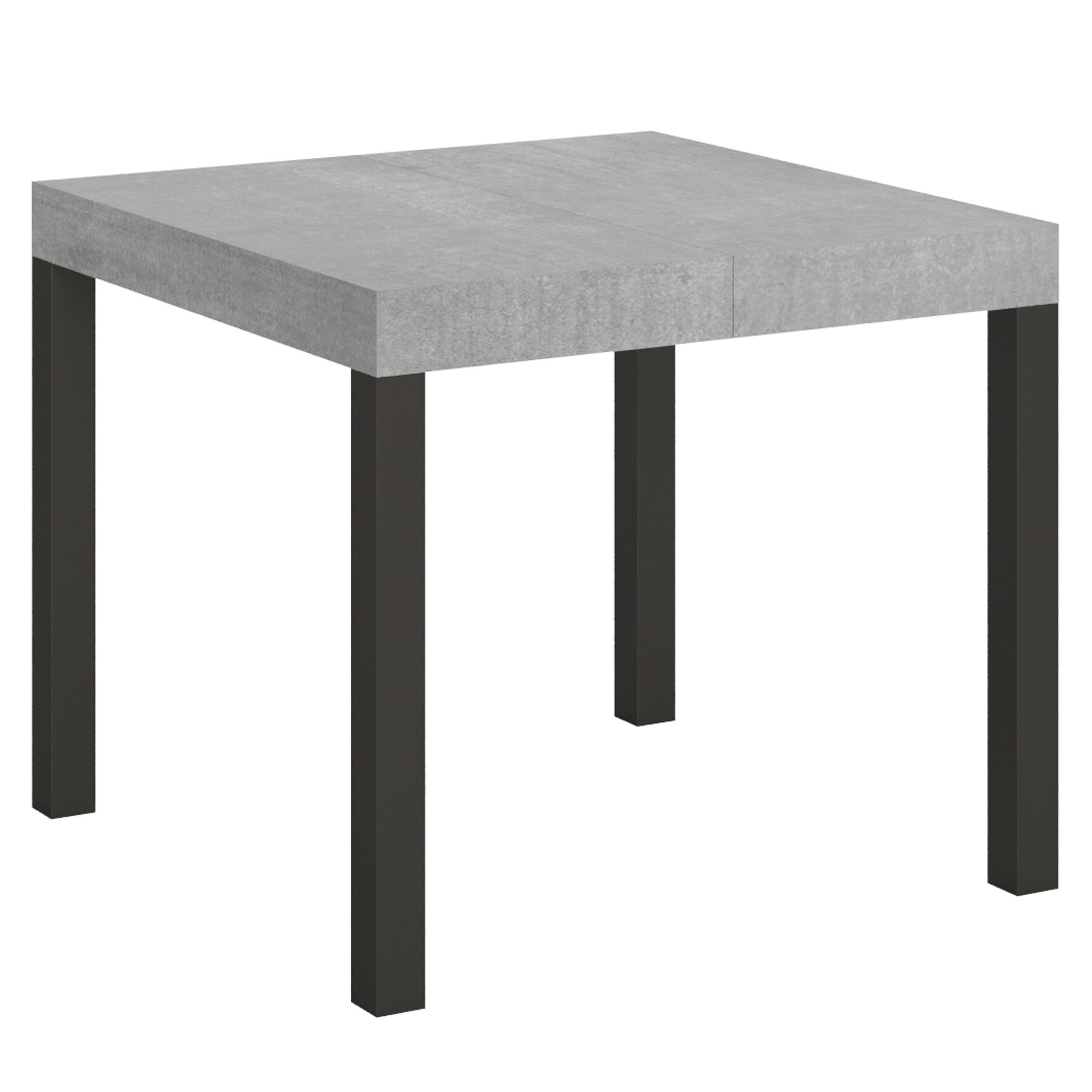 Stół rozkładany 90x90/246 cm Everyday Cement rama antracyt