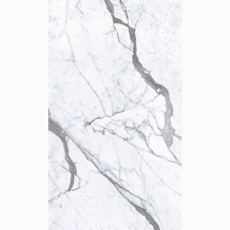 Panel dekoracyjny z efektem marmuru, gres porcelanowy, zestaw 6 szt., 4,3 m2, okładzina ścienna z PCV UV, 120 x 60, biały marmur