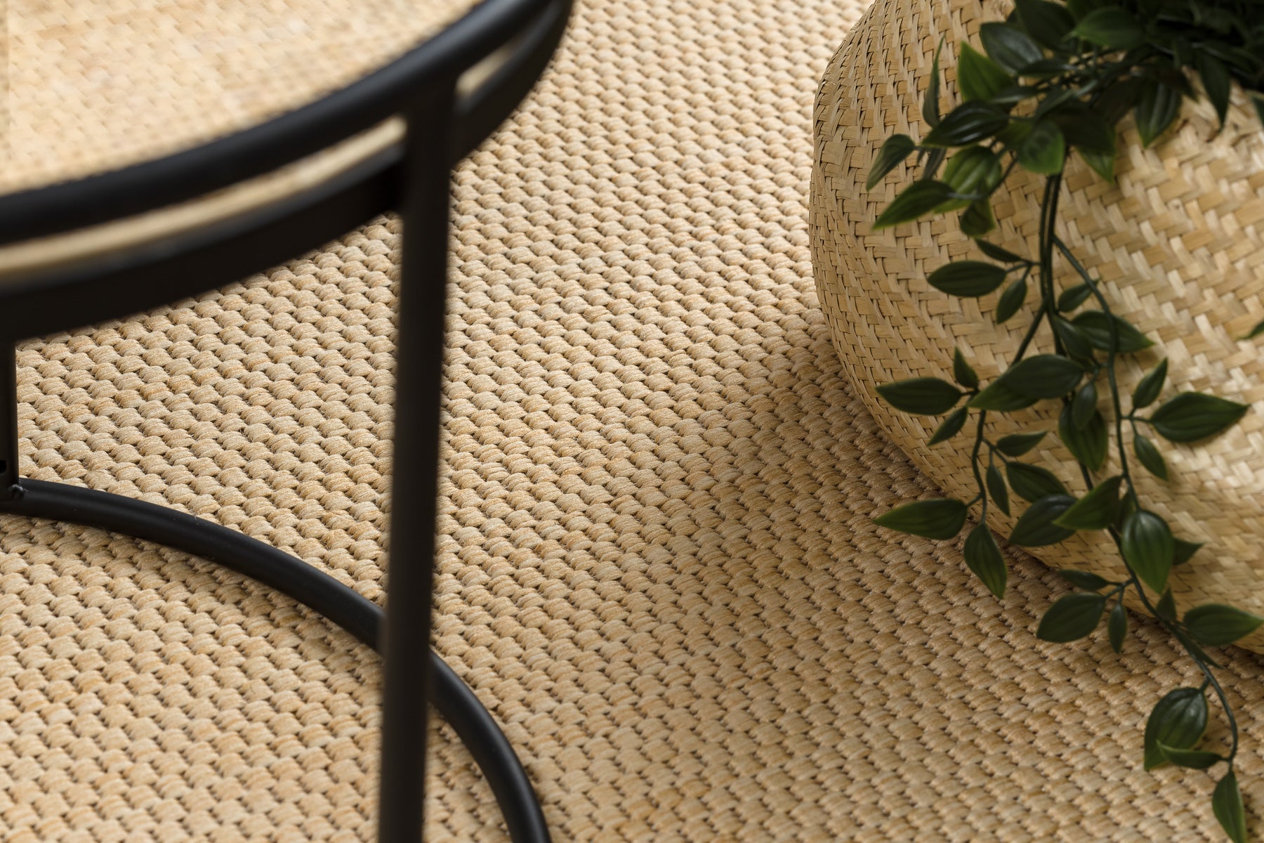 TAPPETO DI SPAGO SIZAL FLOORLUX 20014 mais / caffè 80x150 cm - 4