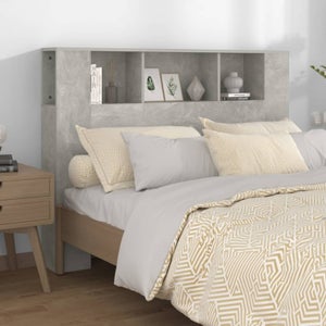 DHOME Tête De Lit En Tissu AQUALINE Lisse Avec Pieds Tête De Lit De Lit De Luxe Tapissee Tissu Gris 110cm Lits 80 90 105 93700231