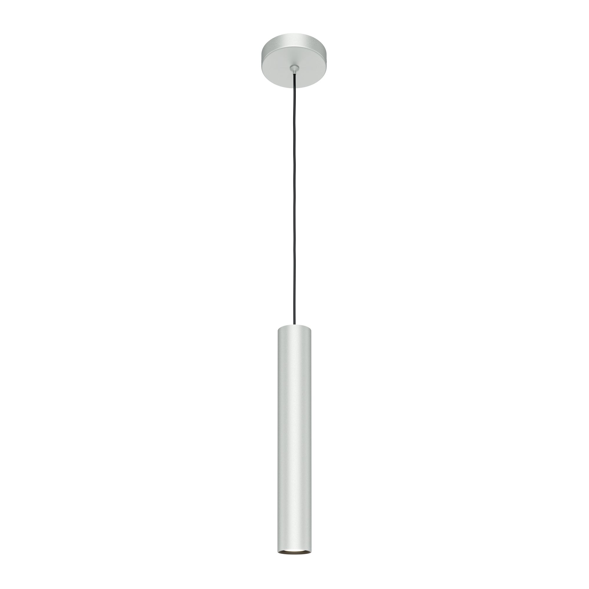Lampa wisząca krótka tuba PRO FOCUS srebrna 1xGU10x6W aluminium wym:340x6x6cm IP20 Maytoni