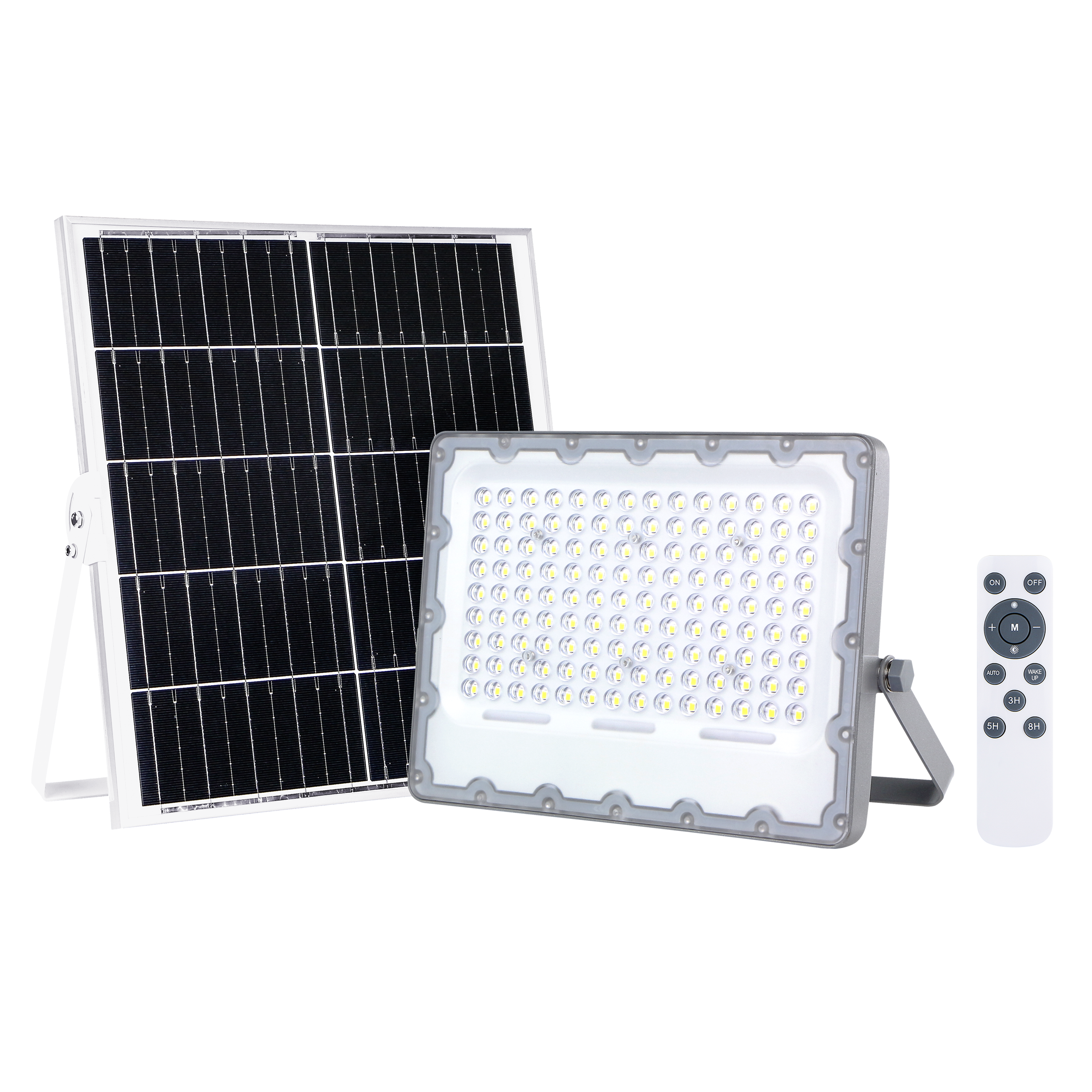 Reflector solar BEVO 200 LED - IP65 - Reglabil până la 2400 LM - Gri - INSPIRE