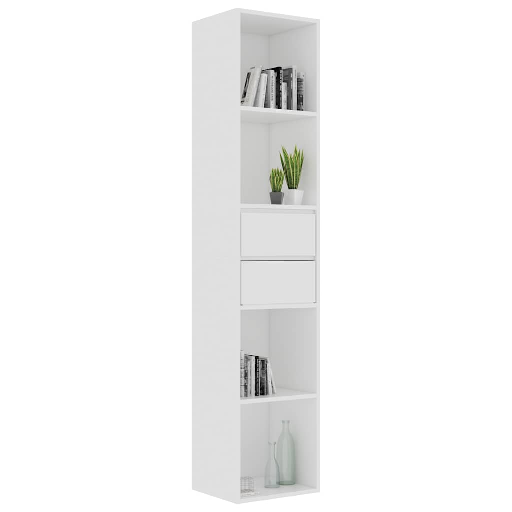 Estantería, Librería librería madera contrachapada blanco 36x30x171 cm - 4