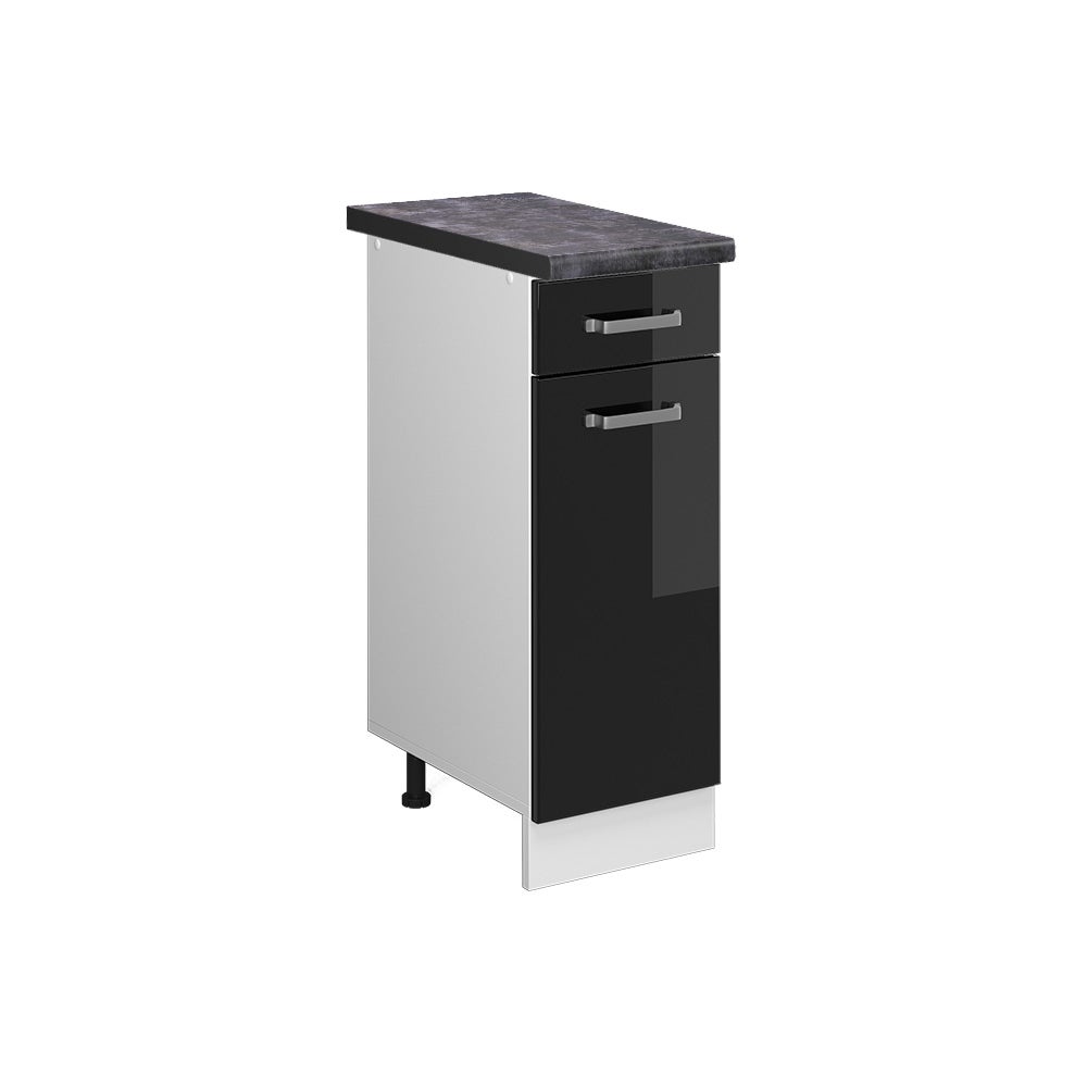 Vicco Szafka dolna do kuchni R-Line, Czarny wysoki połysk, 30 cm , BP Antracyt
