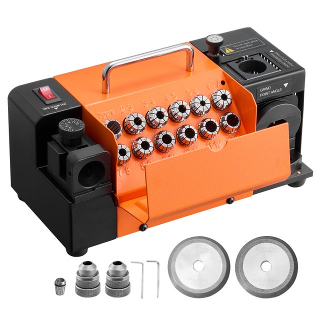 Affuteur Foret VEVOR MR-13B Affûteuse Forets 3-15 mm Machine Affûtage pour Atelier Garage, Angle Dépouille Réglable Angle Pointe Réglable 95°-135°