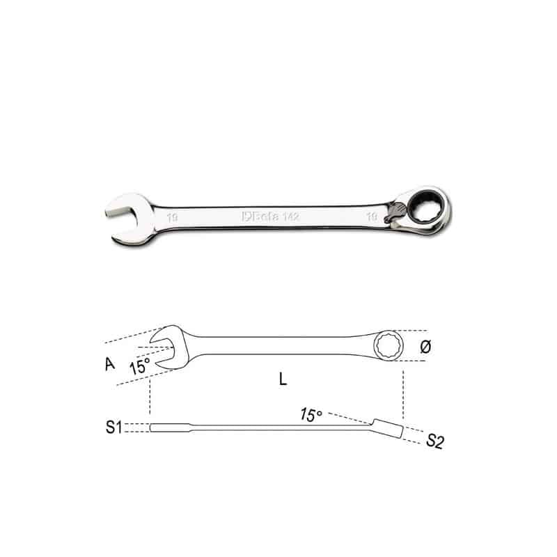 Chiave Combinata A Cricchetto Beta Tools - Professionale, Resistente, Per Meccanica E Fai Da Te - Foto 6