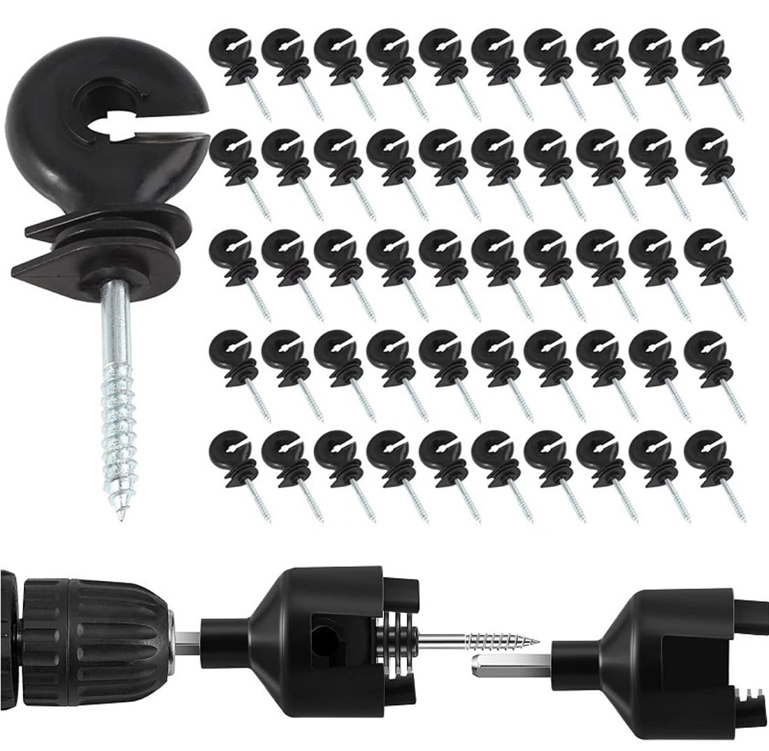 Lot De 150 Isolateurs Annelés à Visser + Outil – Clôture Électrique