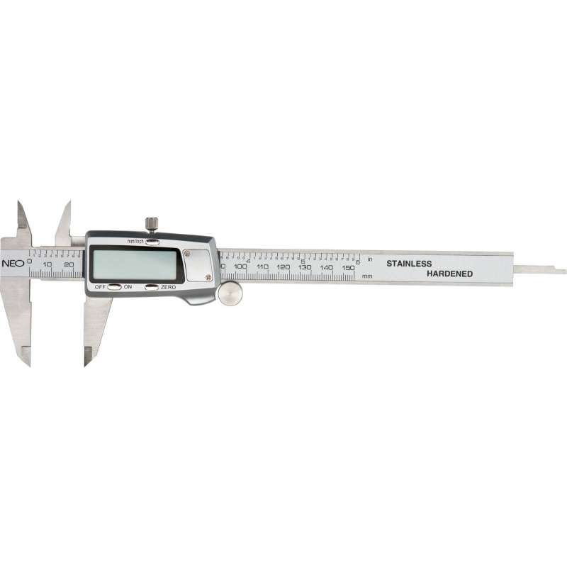 Calibro Digitale In Acciaio Inox 150mm – LCD Professionale, ±0.03mm Per Esterni, Interni, Profondità E Gradini